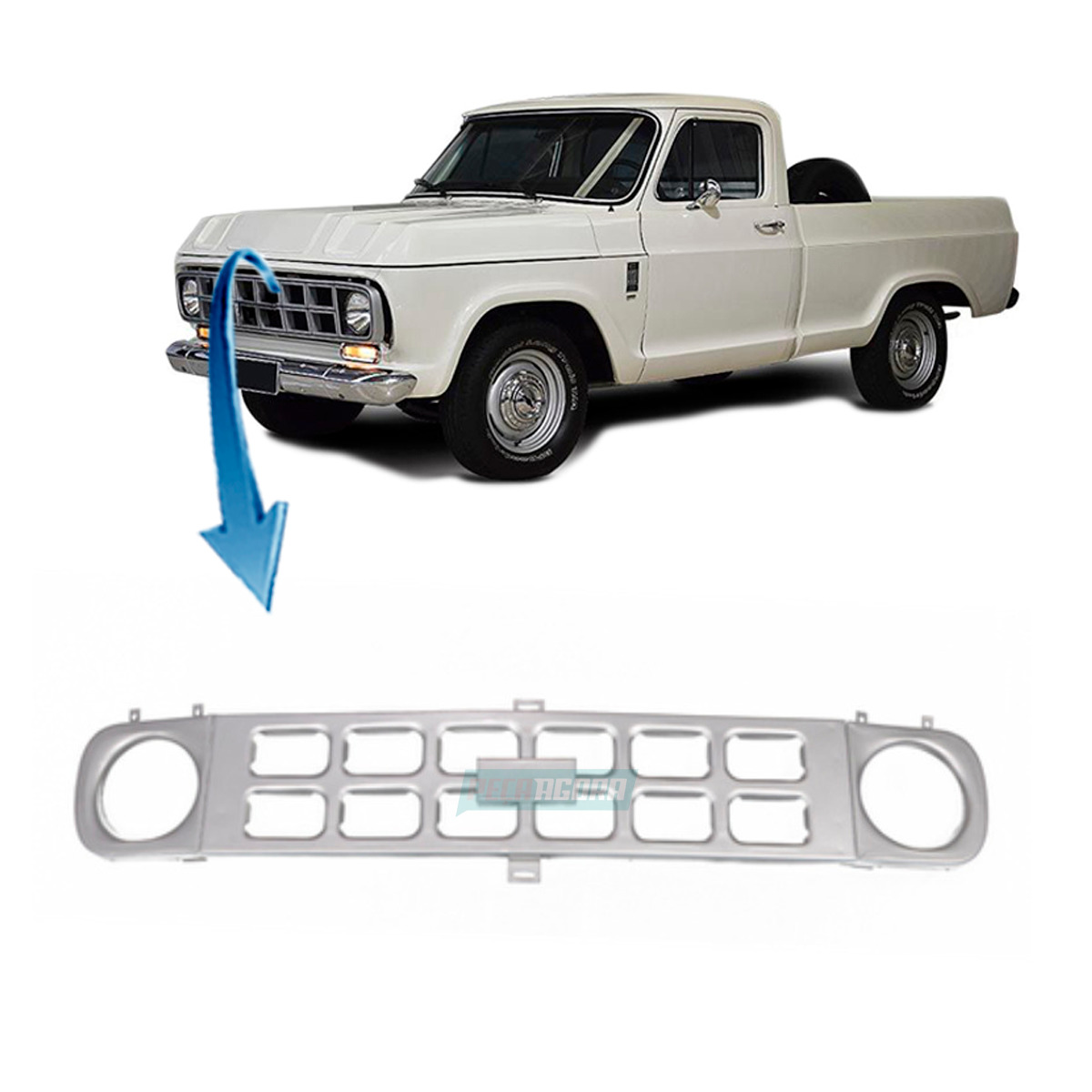 GRADE DIANTEIRA CHEVROLET D10 PRATA (CR21452)