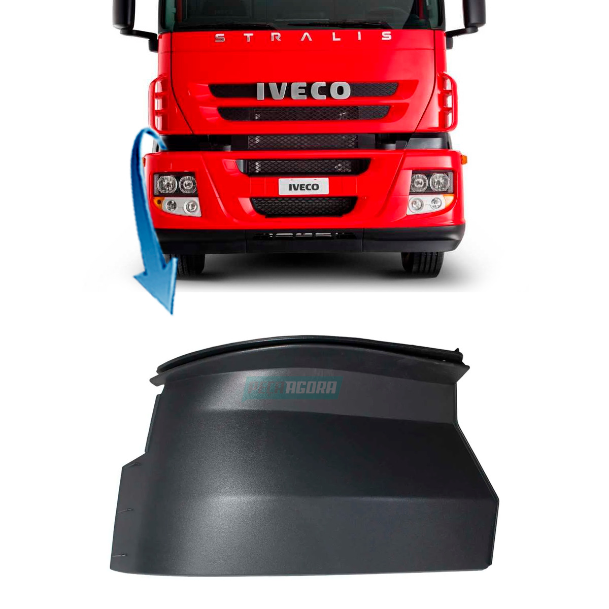 REVESTIMENTO LATERAL CABINE DIR IVECO EUROTECH STRALIS	 (504225916-504065981-504
