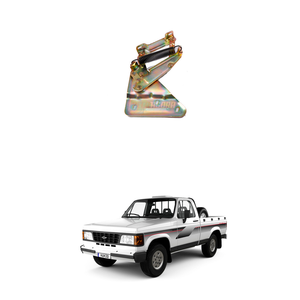 DOBRADICA CAPO LADO DIREITO CHEVROLET D20 (CR10122)