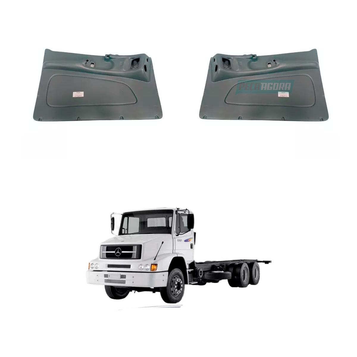 PAR FORRO PORTA CINZA MERCEDES 1620 1622 2638 1218 1718 1318 1215 (K.6967208370-