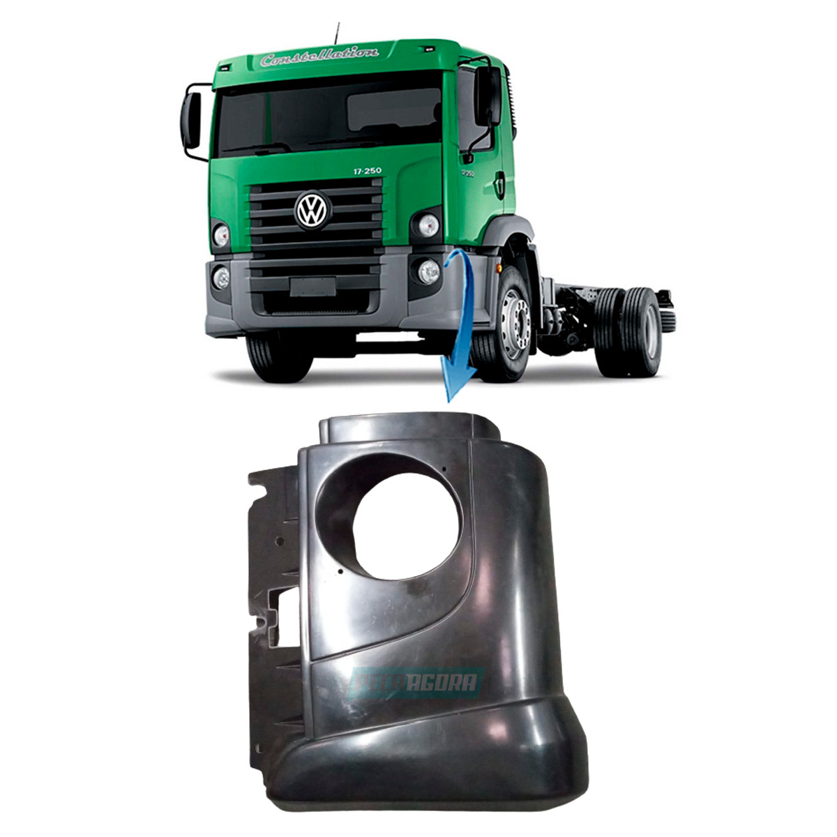 PONTEIRA PARACHOQUE ESQUERDO VW CONSTELLATION 2 DEGRAUS 13180 15180E 17250 24250