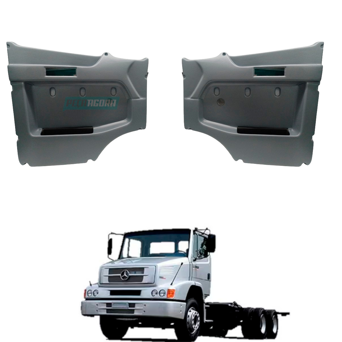 PAR FORRO PORTA CINZA PLASTICO MB 1618 1238 1114 912 1990 A 1996 (K.6887208270-F