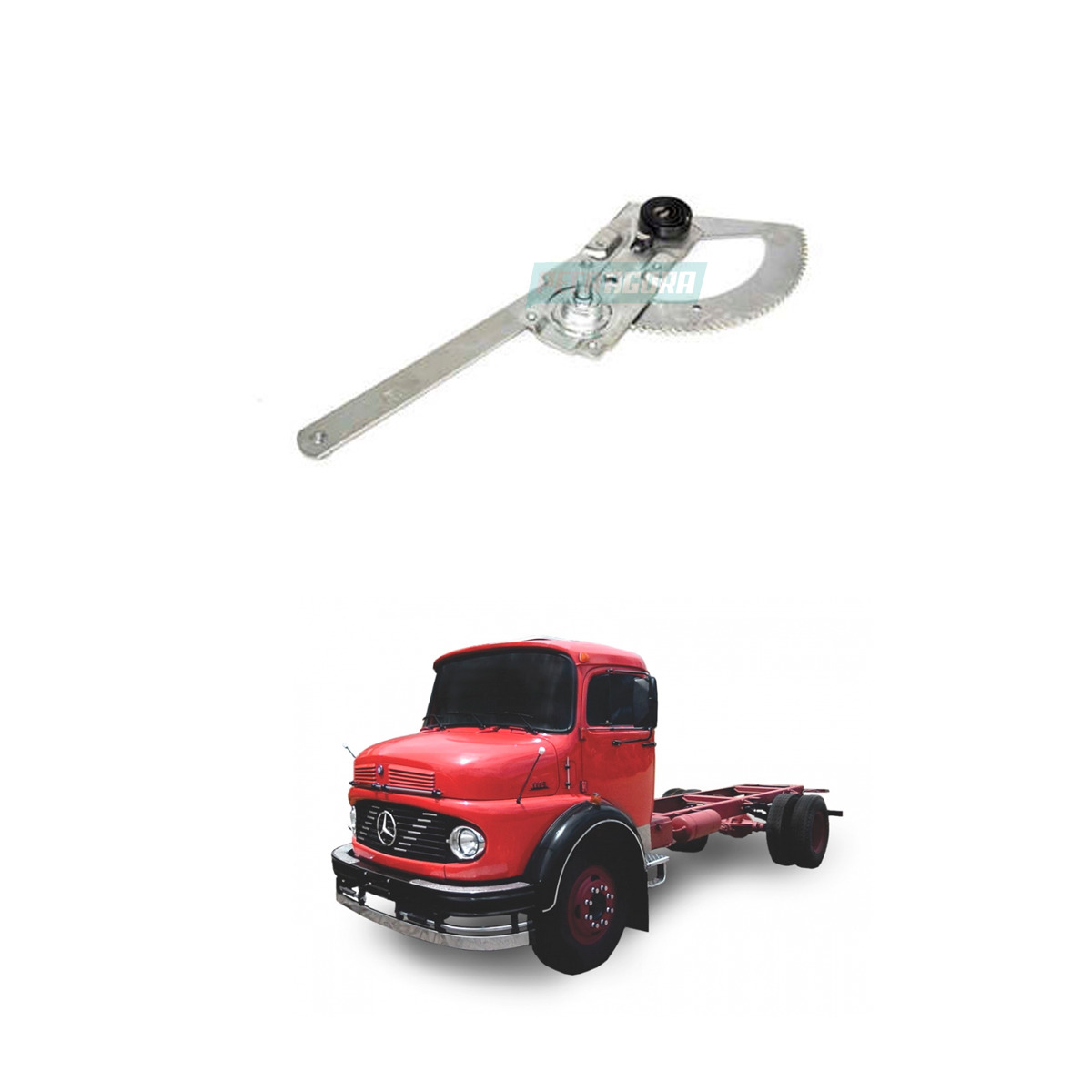 MAQUINA VIDRO ESQUERDO MECANICA PINO ALTO MB 1113 2213 1982 ...  (3317257002)