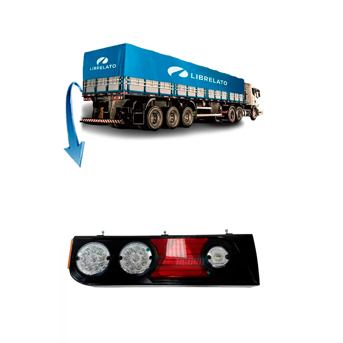 LANTERNA TRASEIRA LED  ESQUERDO LIBRELATO 24 VOLTS (9517156-PL23043469)