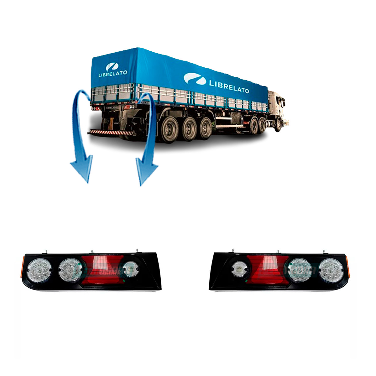 PAR LANTERNA TRASEIRA LED LIBRELATO 24 VOLTS (K.9517157-PL23043369-9517156-PL230