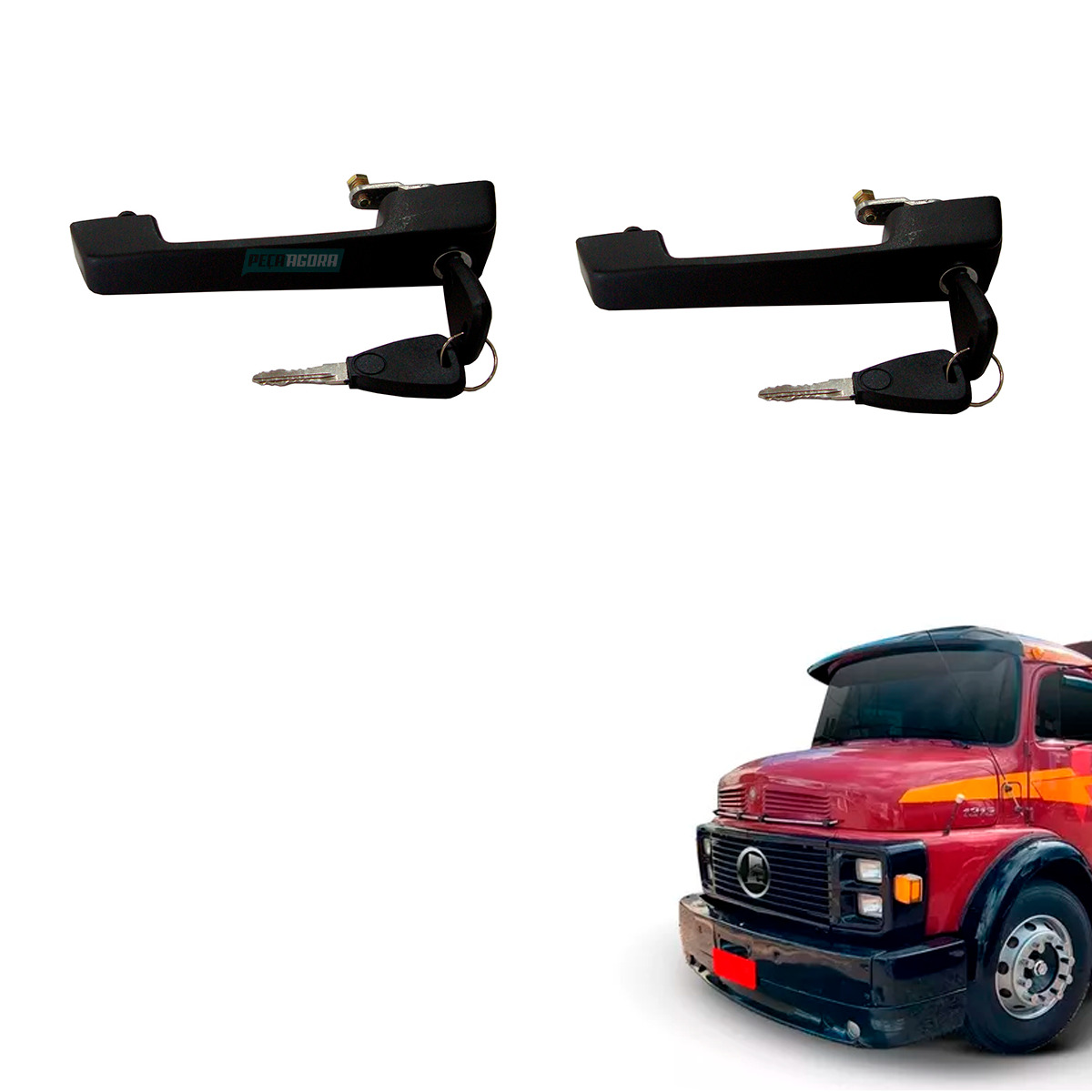 PAR MACANETA PORTA MB CARA PRETA 1113 1513 1517 1518 1514 COM CHAVE  (CX.3087600