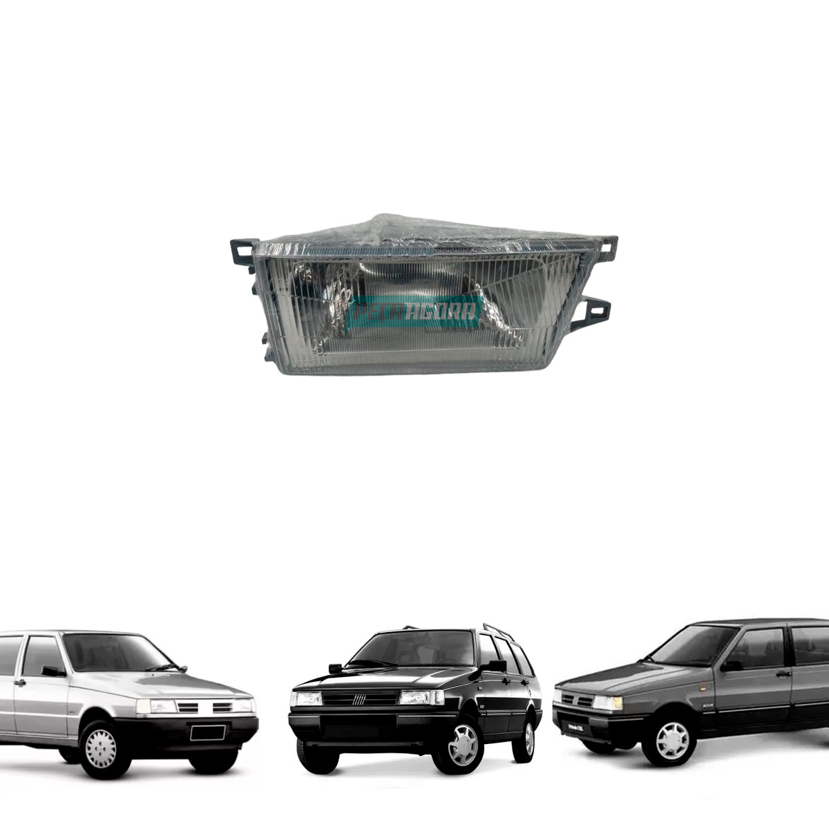 FAROL ESQUERDO FIAT UNO FIORINO 91 A 03 PREMIO ELBA 91 A 96 (97611097-303)