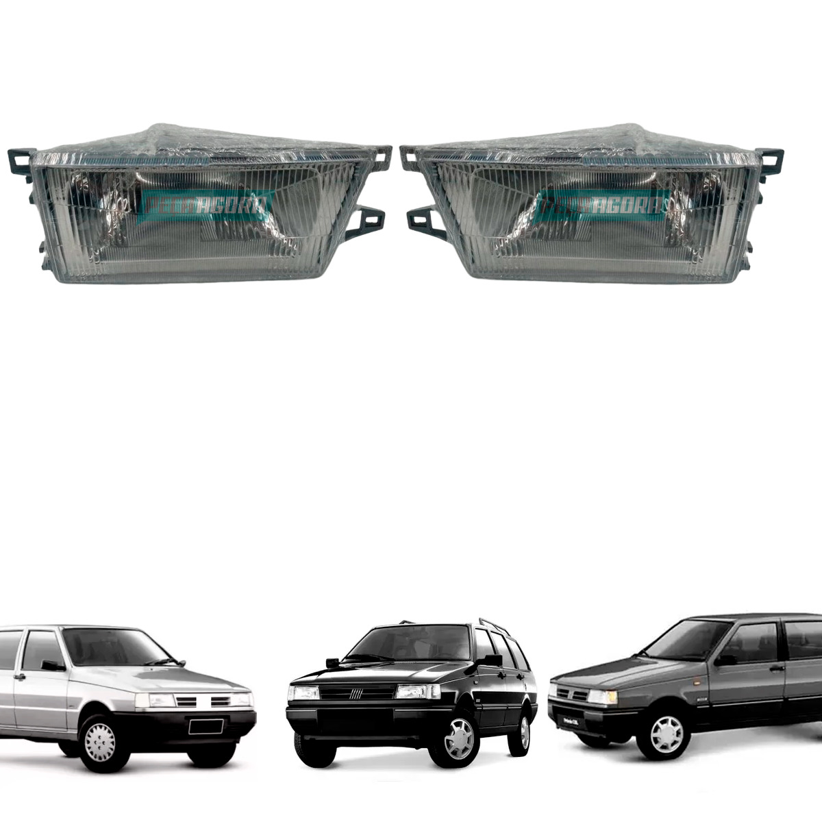 PAR FAROL FIAT UNO FIORINO 91 A 03 PREMIO ELBA 91 A 96 (K.97611097-303-97611096-