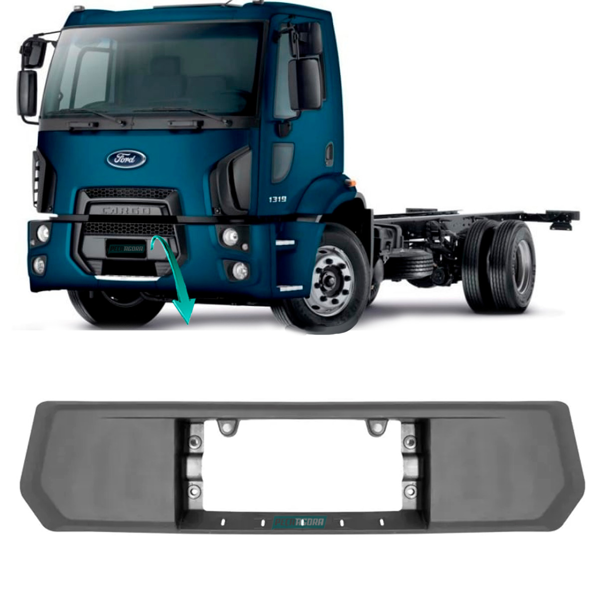 PARACHOQUE CENTRAL DIANTEIRO LARGO ​FORD NOVO CARGO - 2011... 1317 1517 1717 1