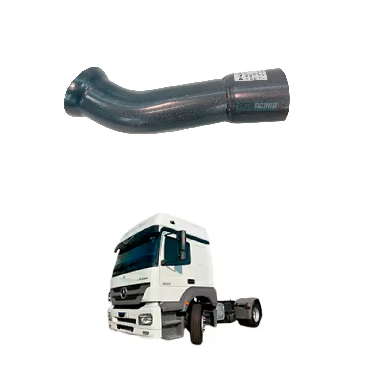 TUBO INTERMEDIARIO ESCAPAMENTO 3.5POL MB AXOR 1933C 2533 2625 2825 2826 2831 (95