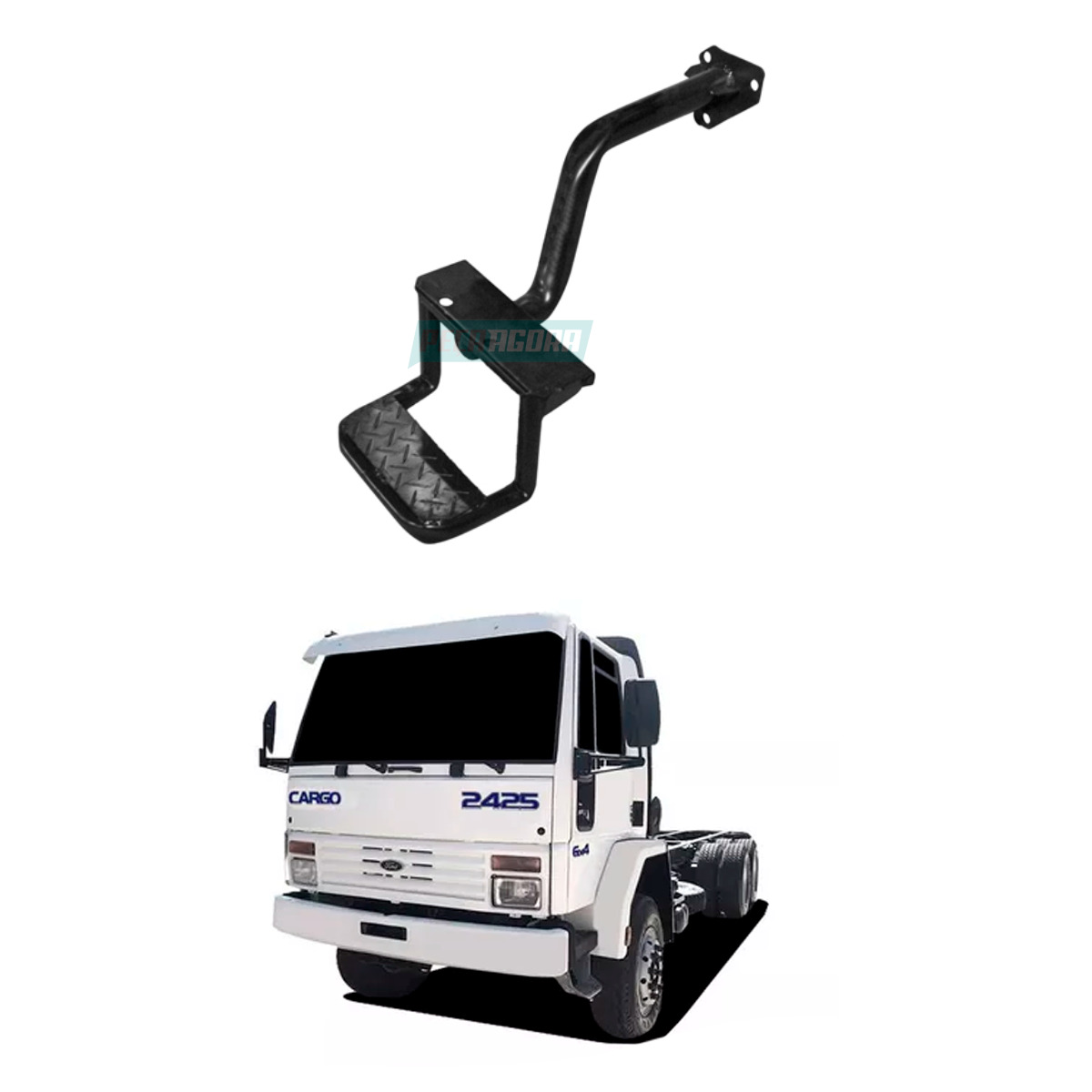 SUPORTE ESTRIBO DIR 1 DEGRAU TRACADO 6X4 FORD CARGO 2425 2626 2630 2631 2831 262