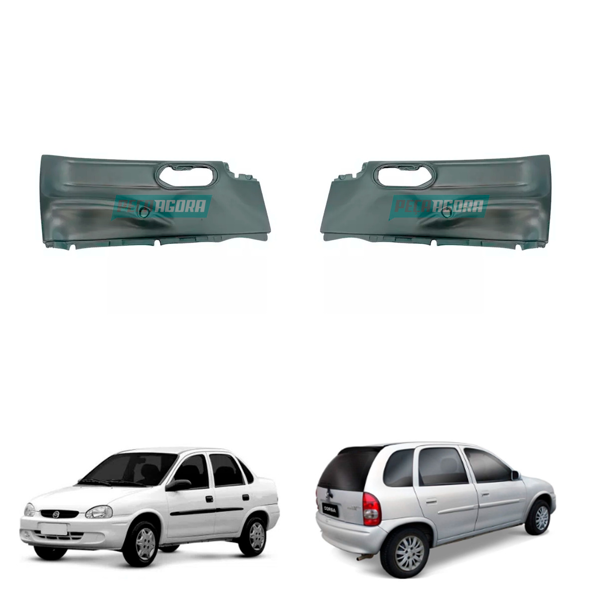 PAR FORRO PORTA CINZA DIANTEIRA CORSA 4 PORTAS SEDAN CLASSIC 96 A 2016 HATCH 96 