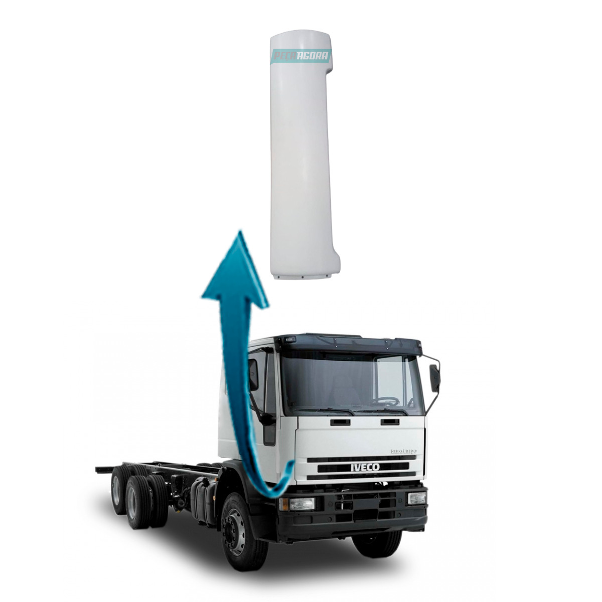 REVESTIMENTO COLUNA CAPO LATERAL DIREITO IVECO EUROCARGO (8143812-FBC636)