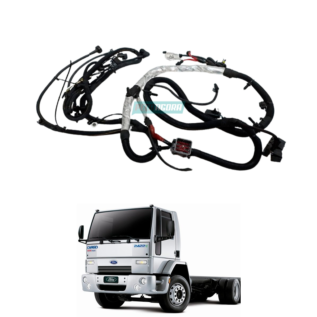 CHICOTE COMPARTIMENTO MOTOR CUMMINS FORD 2428 2422 2011 A 2012 (BC4514398FG)