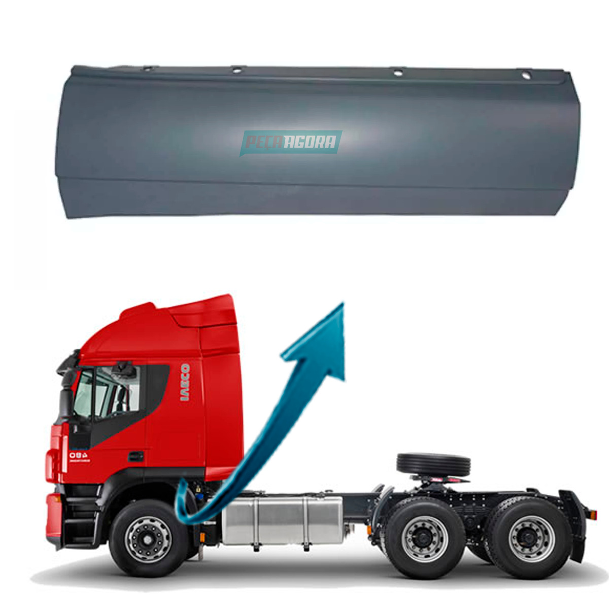 SAIA LATERAL PARALAMA CABINE ESQUERDO IVECO STRALIS 200S 450S 490S 570S 600S 740