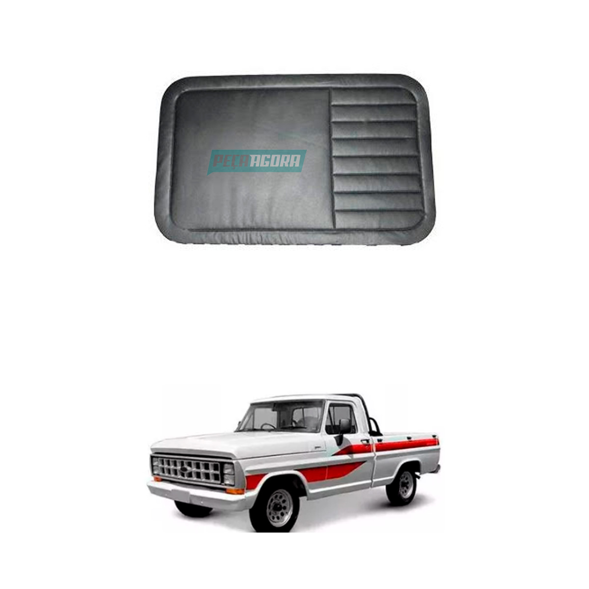 FORRO PORTA ESQ PVC PRETO FORD TODOS LINHA F ATE 92 SEM ABERTURA (79TU8123943BFA