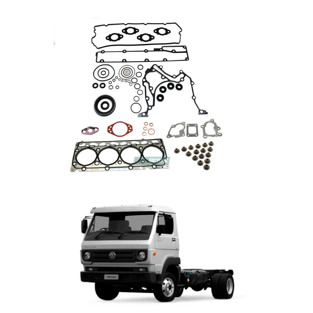 JOGO JUNTAS SUPERIOR MOTOR VW 10160 9160 CUMMINS ISF (2P0198012-5290107)