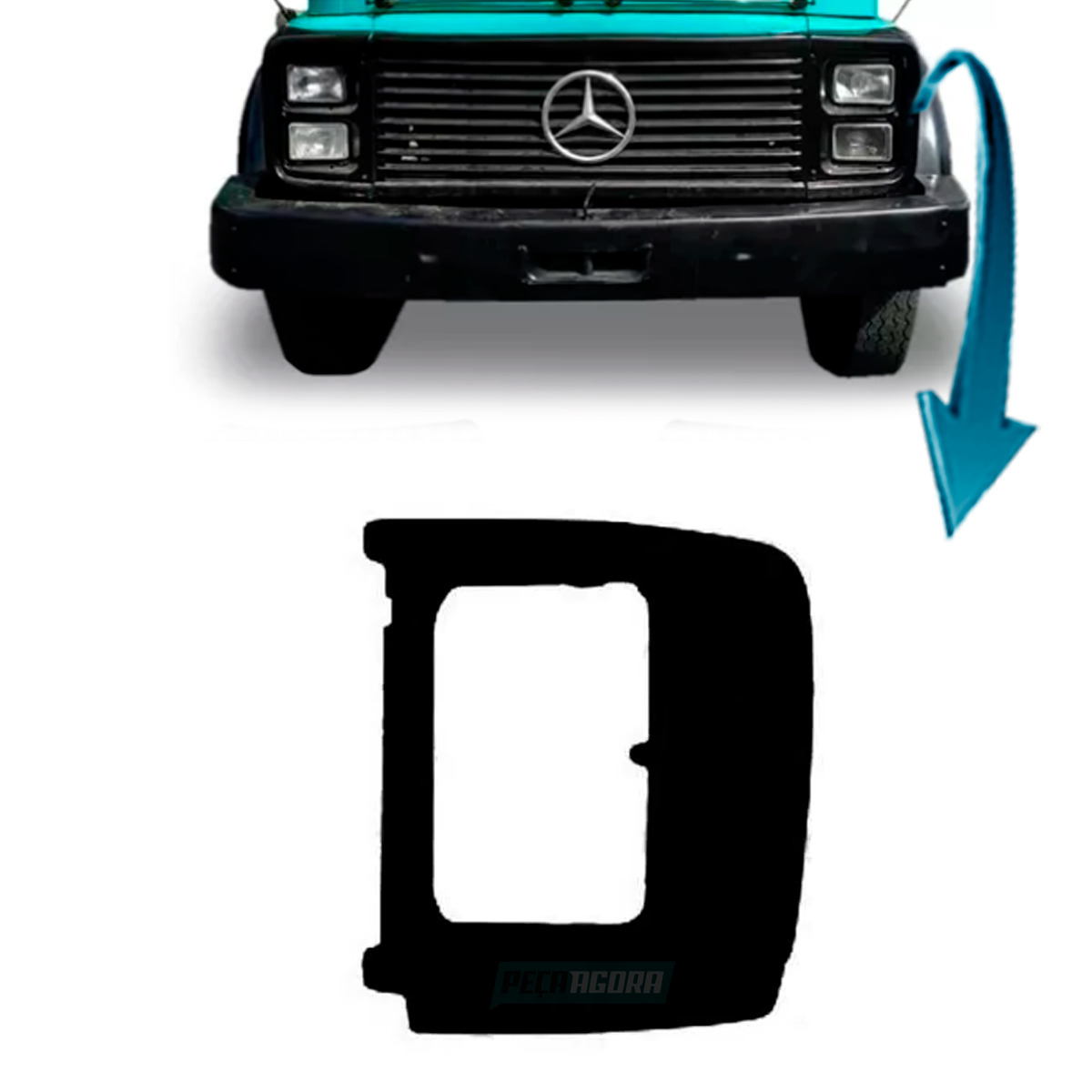 BOJO FAROL ESQUERDO MB1114 CARA PRETA FIBRA  (279034)