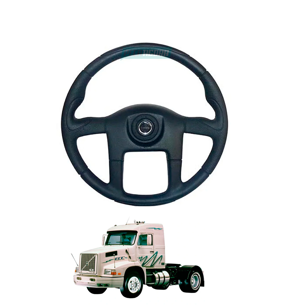 VOLANTE DIRECAO ESTRIAS 450MM ESPORTIVO VOLVO NL EDC (1585599)