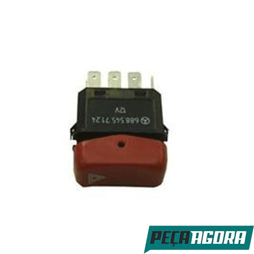 INTERRUPTOR LUZ ADVERTENCIA ALERTA 12V VERMELHA MERCEDES (6885457124)