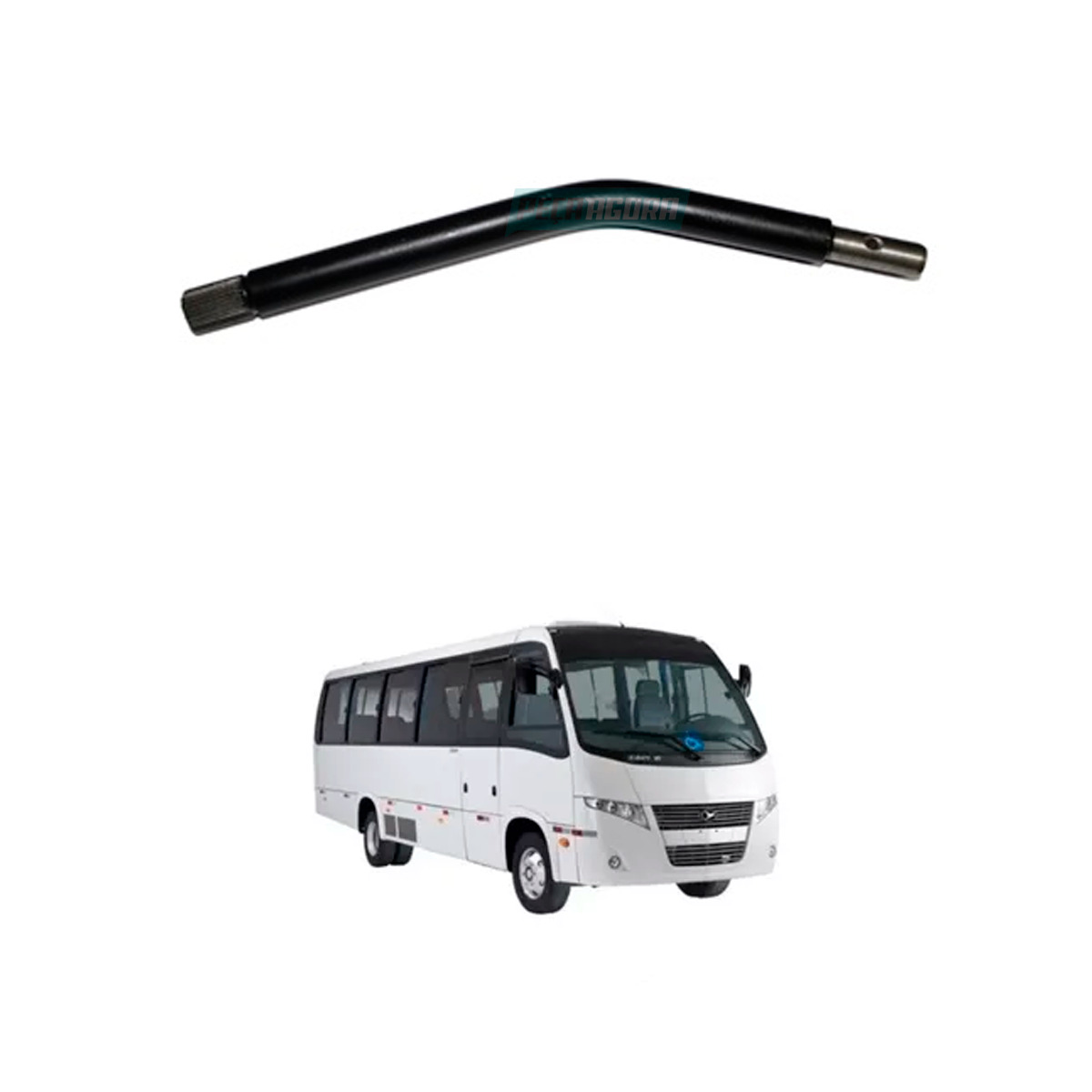 CONJUNTO ALAVANCA DE CAMBIO AGRALE VOLARE W8 W9 ANO 2008 (6013004139009)