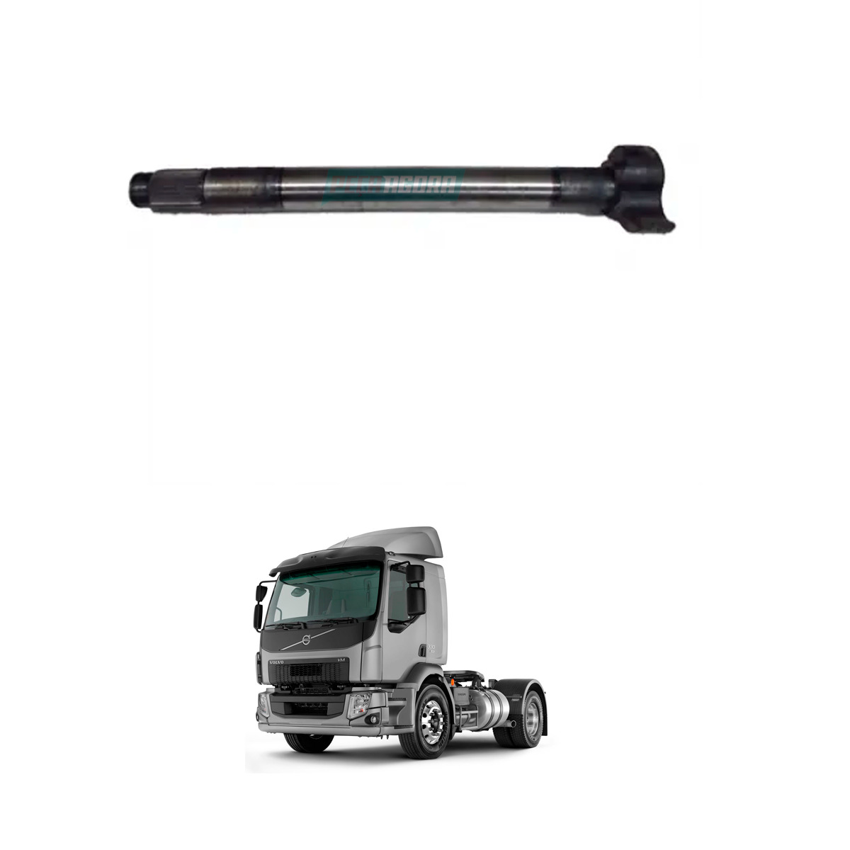 EIXO S TRASEIRO 28 ESTRIAS LD VOLVO VM 17 E 23 TON 40 TON SUSPENSAO MECANICA (20