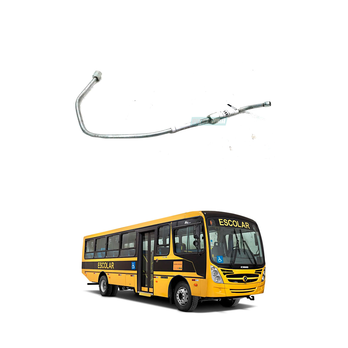 CONJUNTO TUBULACAO DE AR COMPRIMIDO MB OF 1519 2012 A 2020 1519R 2013 A 2019 OF1