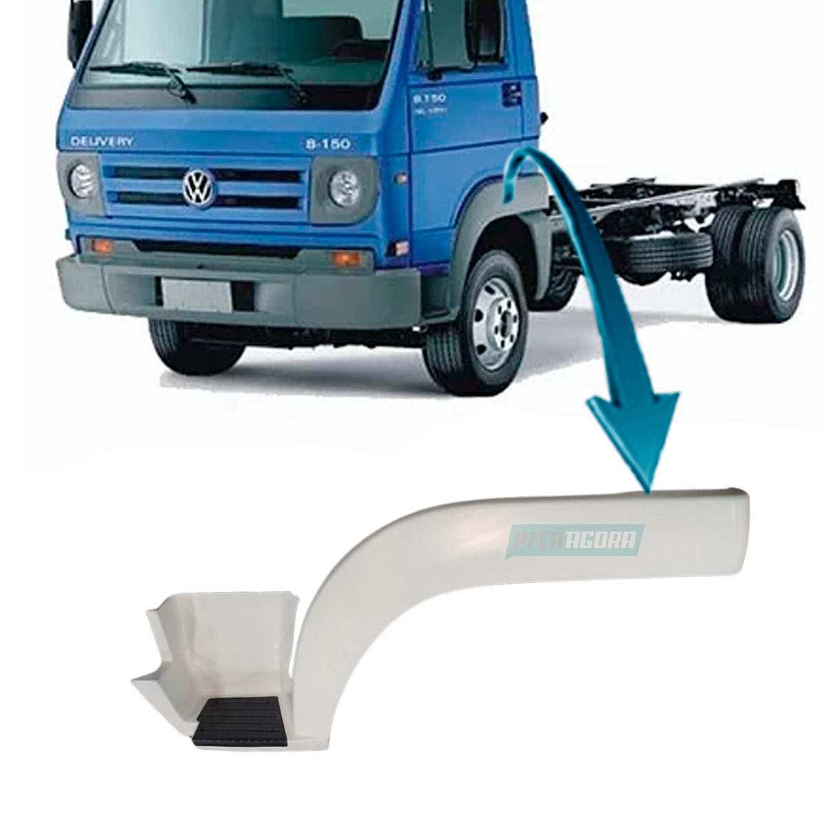  PARALAMA CABINE VW DELIVERY 5140 8150 9150 5150 8160 9160 10160 COM TAPETE (V.2