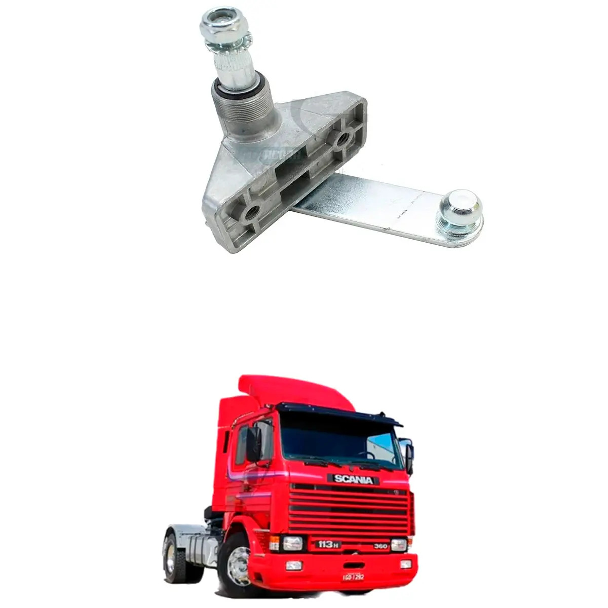 EIXO PIVO LIMPADOR PARABRISA ESQUERDO SCANIA 113 143 SERIE R T 92 EM DIANTE ESQU