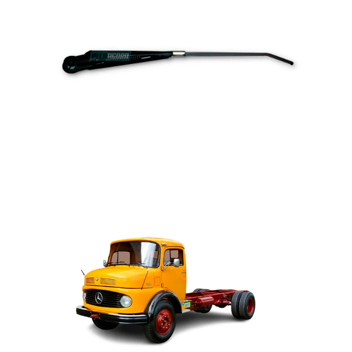 BRACO LIMPADOR MB 1113 1313 3 LIMPADORES CABINE ALTA CURVA NA PONTA  (3448247428