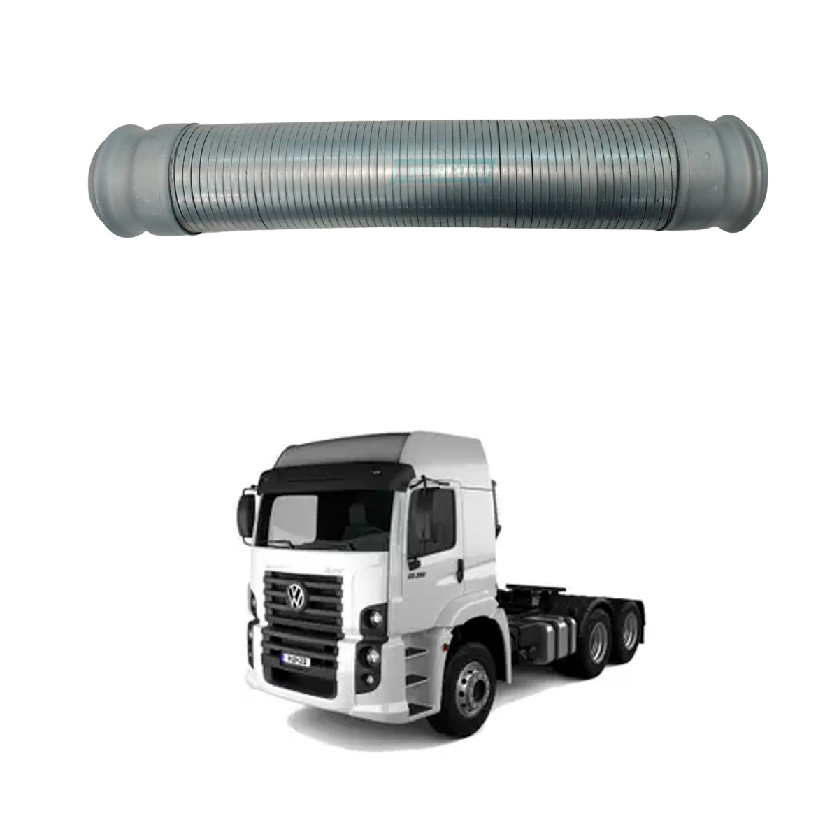 TUBO FLEXIVEL ESCAPAMENTO 3.5POL X 500MM VW CONSTELLATION 19320 19370 25320 2537