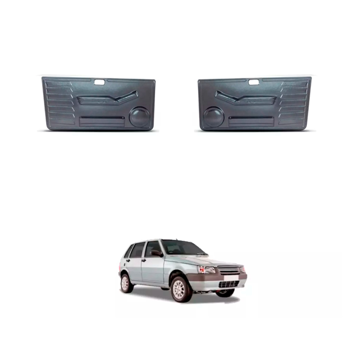 PAR FORRO PORTA PRETO DIANTEIRA UNO 4 PORTAS FIORINO ELBA PREMIO MILLE TODOS OS 