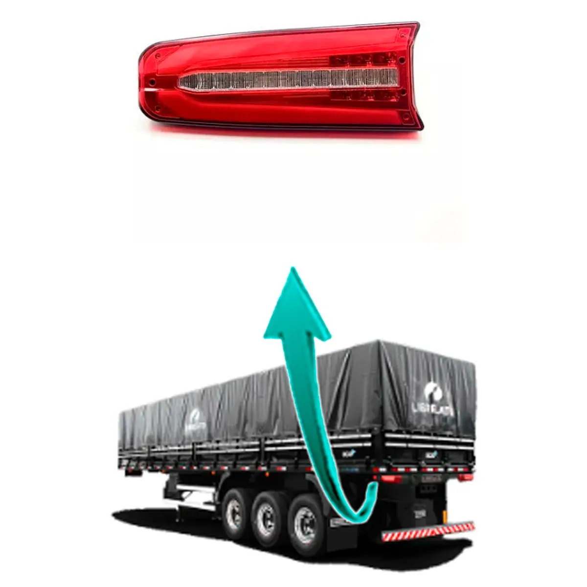 LANTERNA LED BIVOLT TRASEIRA CARRETA LIBRELATO 2017 A 2021 EXCETO CARREGA TUDO (