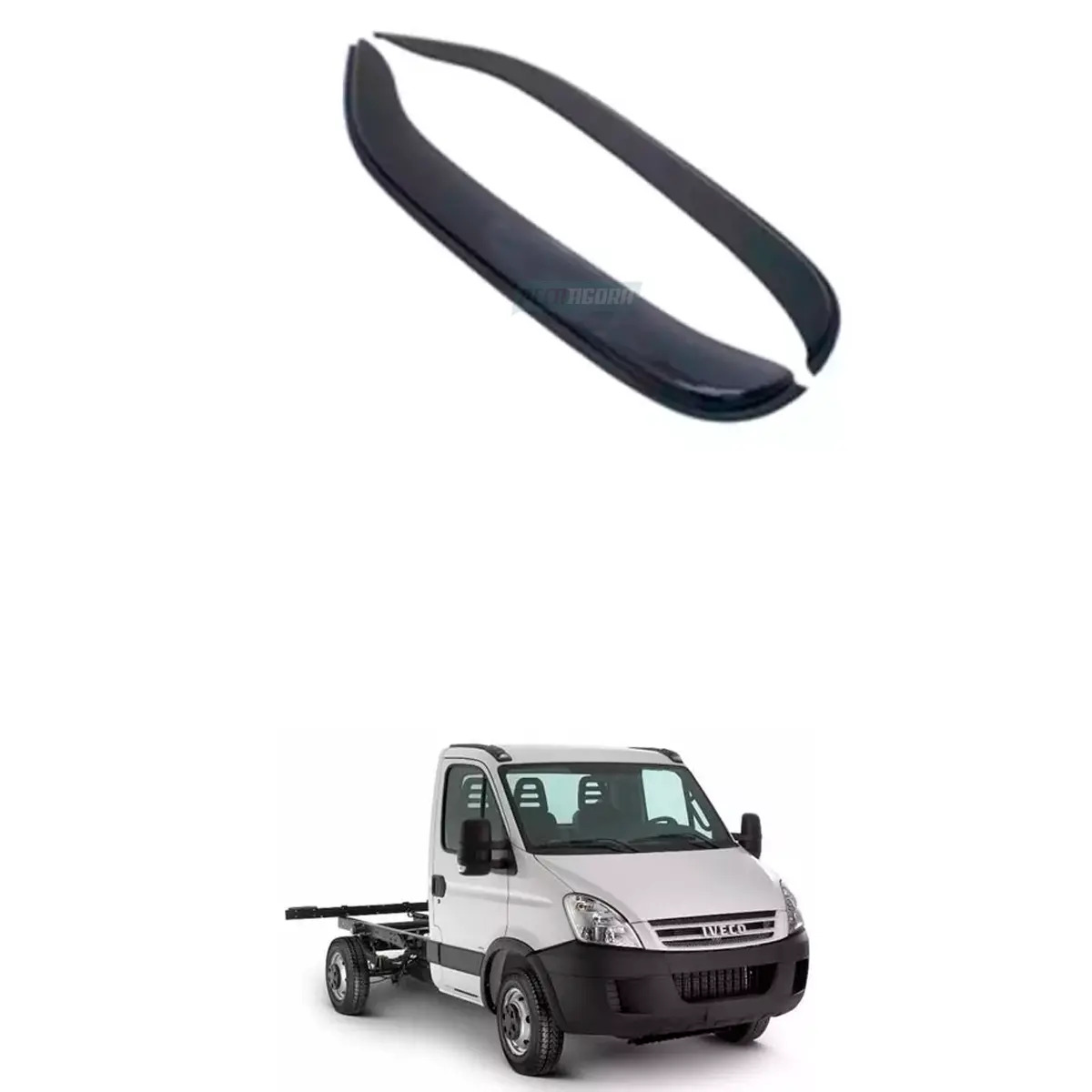 JOGO CALHA CHUVA CURVA FUME ACRILICA IVECO DAILY 35S14 70C17HD (ACI007)