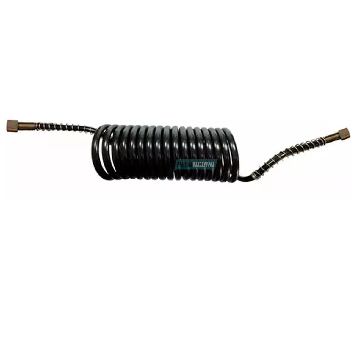 MANGUEIRA ESPIRAL PRETA 5.5 METROS MACHO M16XM16 LIGACAO CAVALO CARRETA (PPCR055