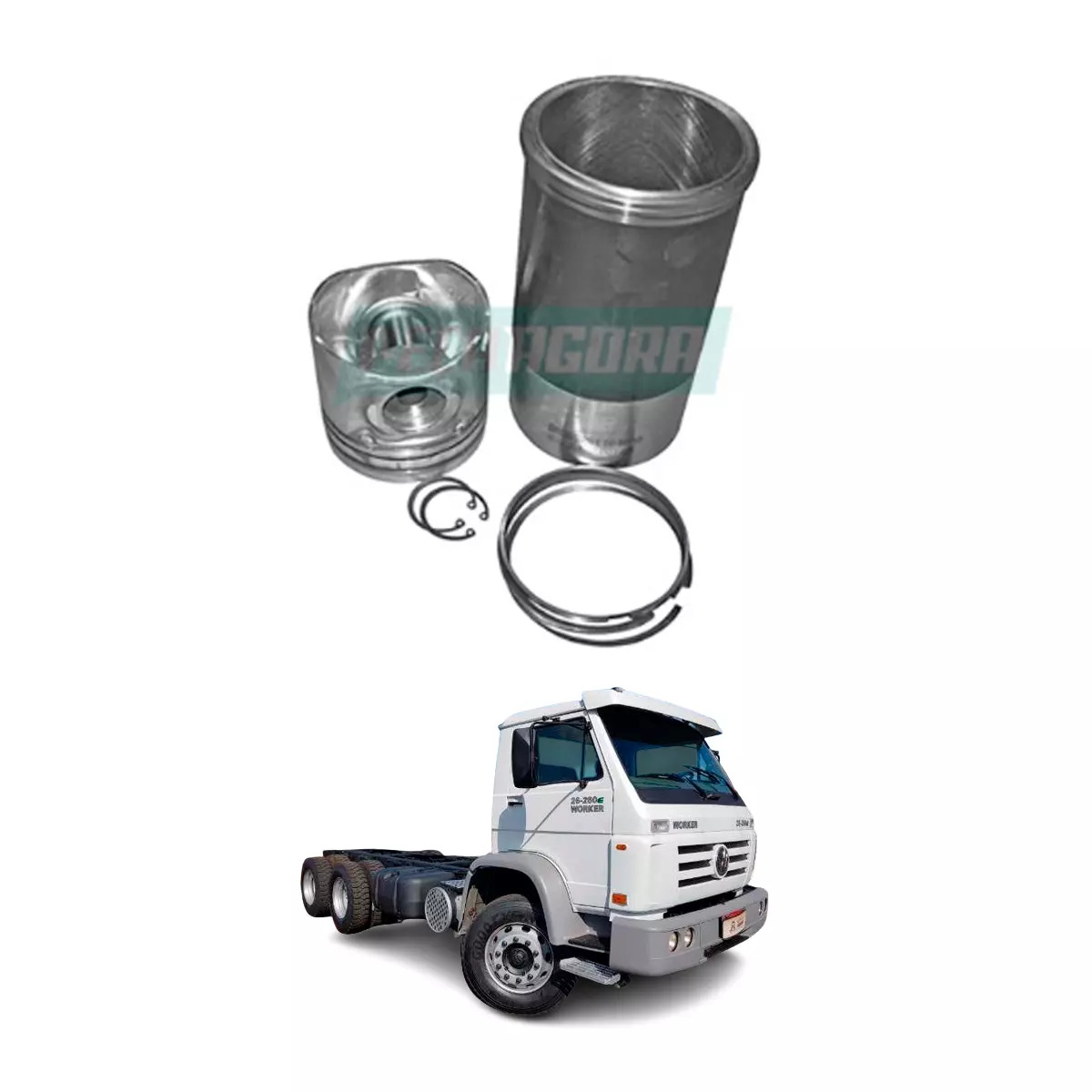 KIT MOTOR MWM X12 - 1 CILINDRO - KIT MOTOR MWM X12 - 1 CILINDRO (2W0198075F.-.)