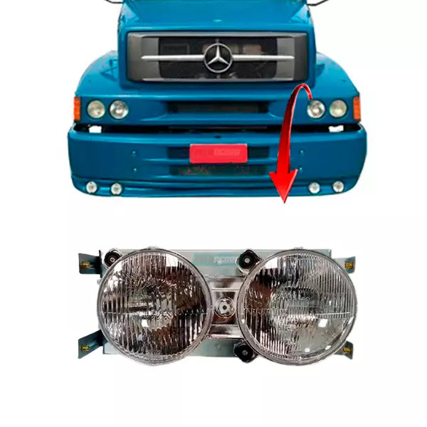 FAROL DUPLO H1-H1 12V LE MB 1620 / 1938 ANO 2000 (6948200461-)