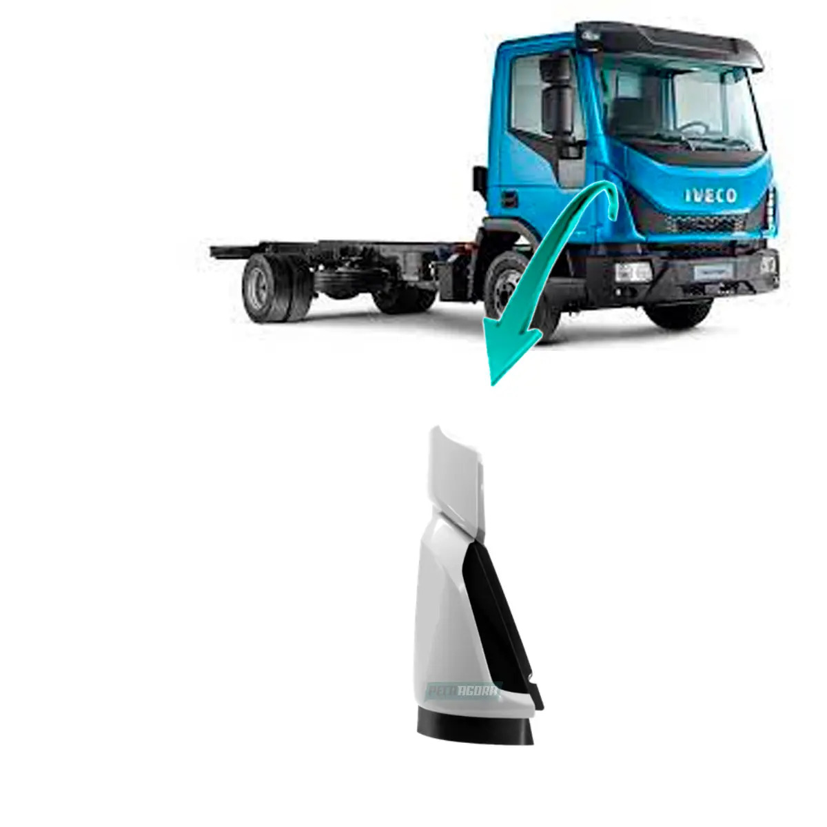 DEFLETOR DIREITO IVECO TECTOR 9190 11190 1728 17300 24280 24300 31280 31300 170E