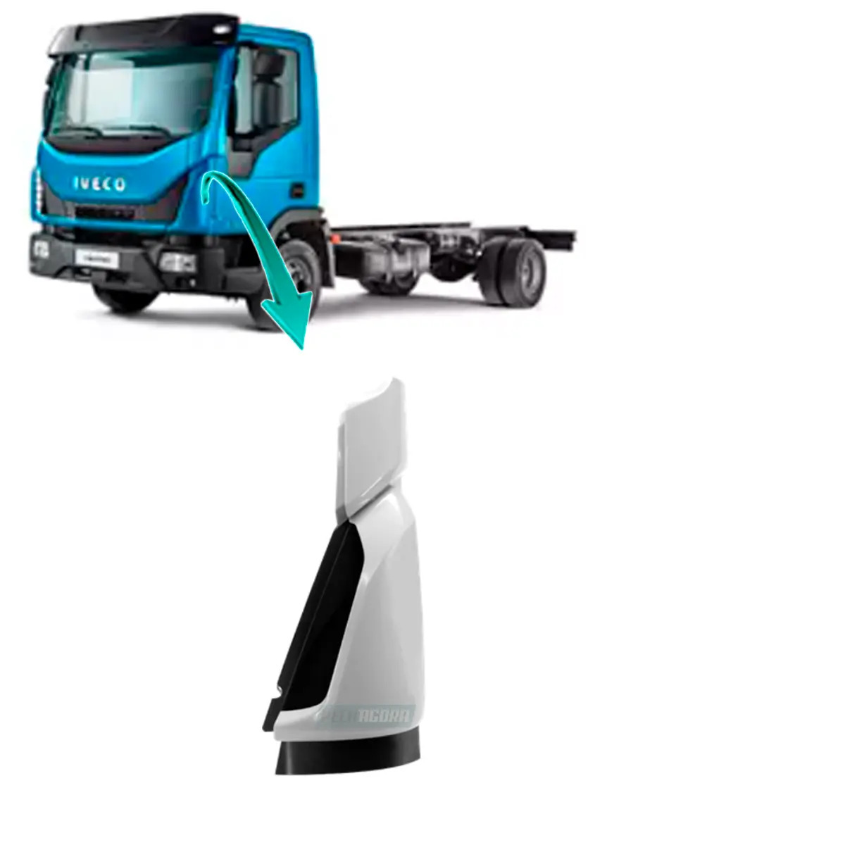 DEFLETOR ESQUERDO IVECO TECTOR 9190 11190 1728 17300 24280 24300 31280 31300 170