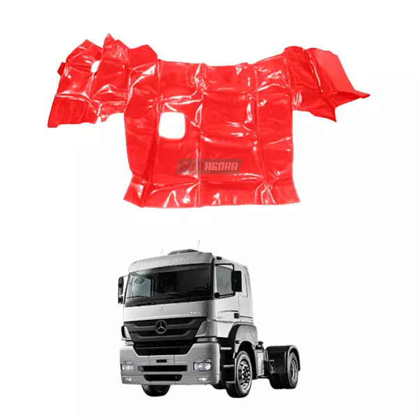 TAPETE VINIL VERMELHO COM CAPO MB AXOR 1933 ATEGO 2425 (UPS836...)