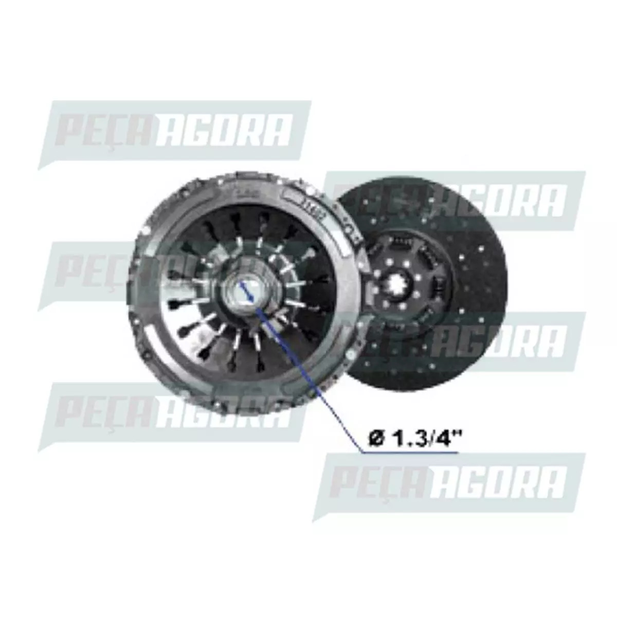 KIT EMBREAGEM 380MM    SEM TUBO GUIA (VA8824-3894)