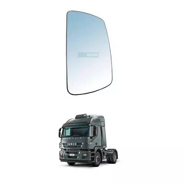 VIDRO ESPELHO RETROVISOR SUP. COM DESEMBACADOR 24V IVECO MODELOS STRALIS/TECTOR/