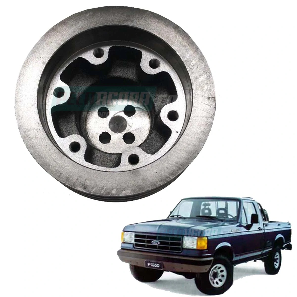 POLIA VIRABREQUIM MWM 229 COM 3 CANAIS FORD F1000 F2000 F4000 F12000 F14000 (SAP