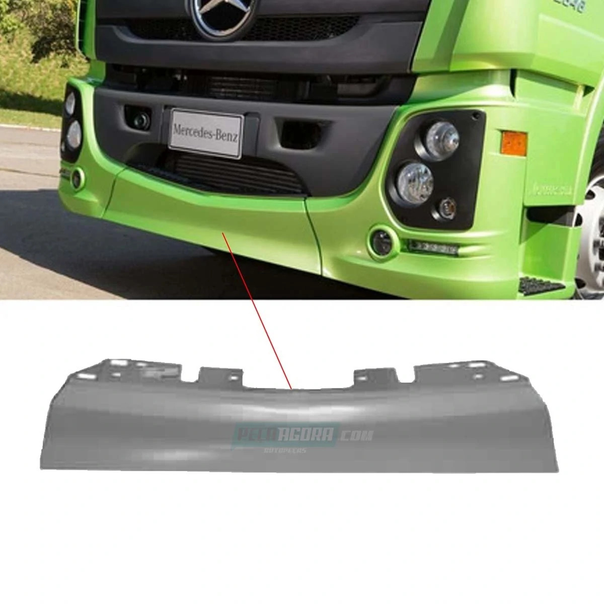 PARACHOQUE CENTRAL INFERIOR MB ACTROS 2646 (9438806673.)