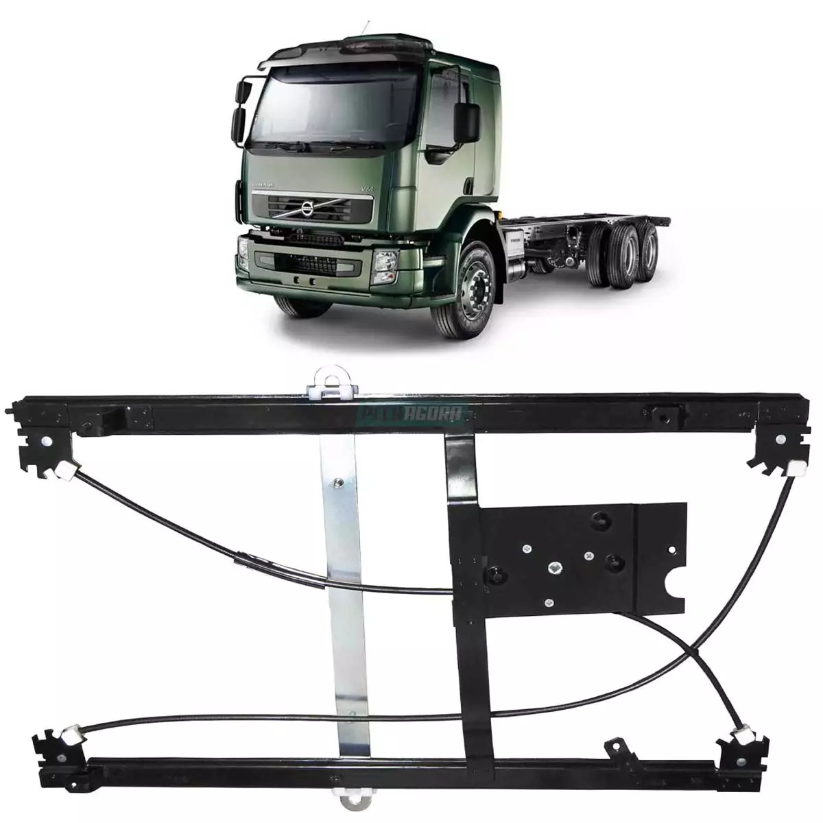 MAQUINA VIDRO ESQUERDA SEM MOTOR VOLVO VM TODOS (20557552-)