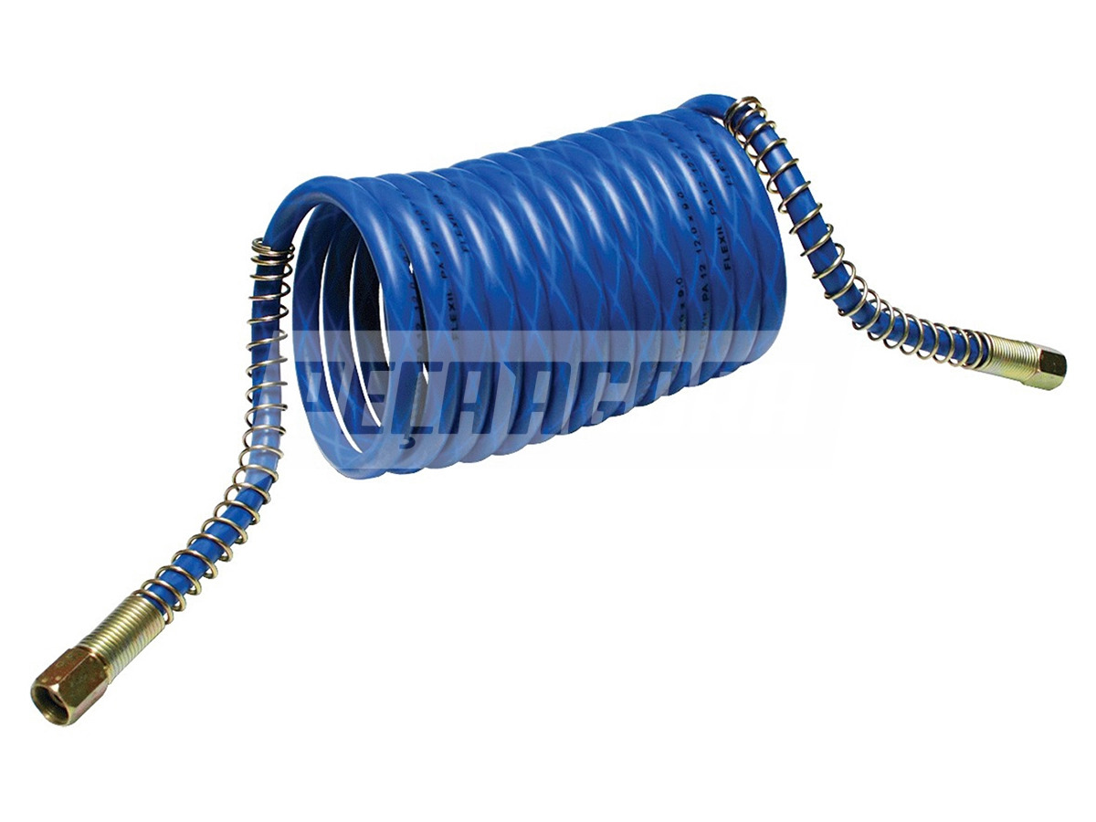 MANGUEIRA ESPIRAL 5.500MM BICO AZUL NY12 ROSCA M16X1,5, COM TERMINAIS SEM TRAMA 