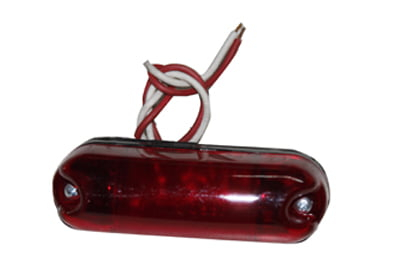 LANTERNA DELIMITADORA VERMELHA LED CARRETAS BAU, OVAL (480LEDVM.)