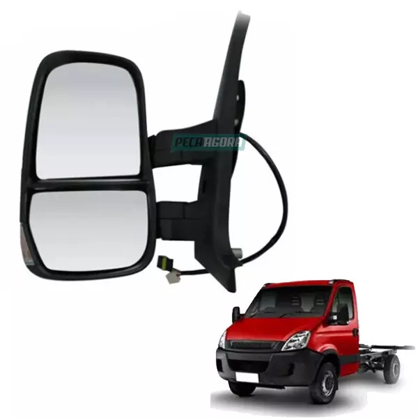 ESPELHO RETROVISOR MANUAL 12V LE BRACO CURTO IVECO DAILY 35S14 A 55C16/35S14 A 5