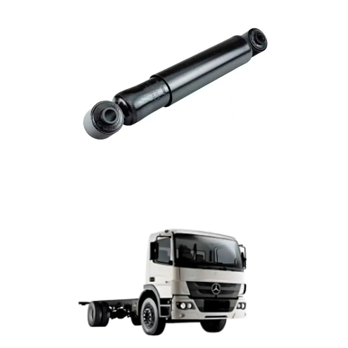 BUCHA TUBO INFERIOR OLHAL AMORTECEDOR TRASEIRO MBB ATEGO 1315 1418 1718 1725   2