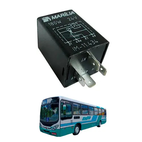 RELE PISCA BIVOLT 500W 04 TERMINAIS BIVOLT 500 W SEM SUPORTE MB ONIBUS CAMINHOES